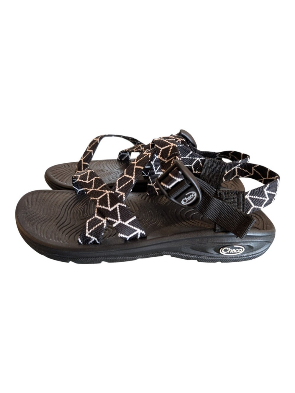 Chaco Women's Black Geometric Strap Sandals - Picture 2 of 6